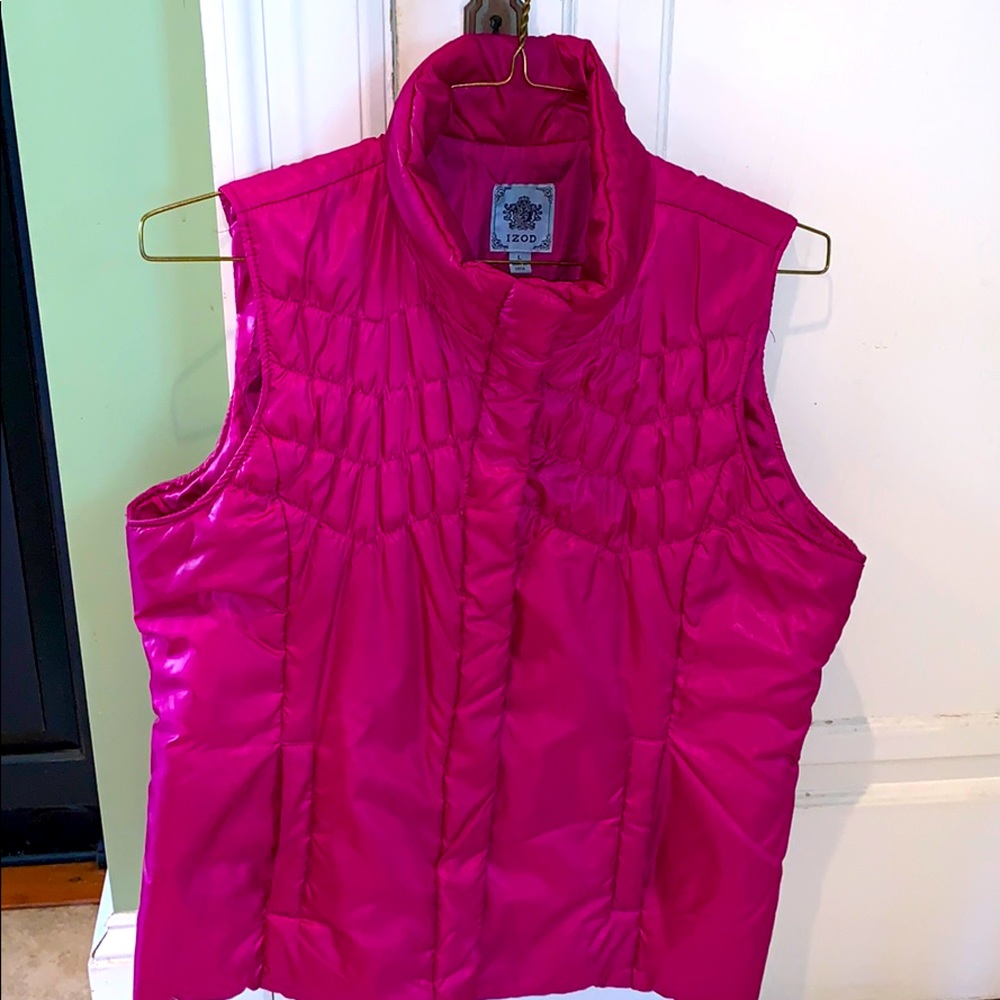 Izod puff vest-great shade-purplish pink fuchsia